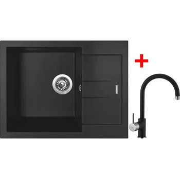 Kuchyňský dřez Akční Sinks AMANDA 650 Metalblack + VITALIA GR