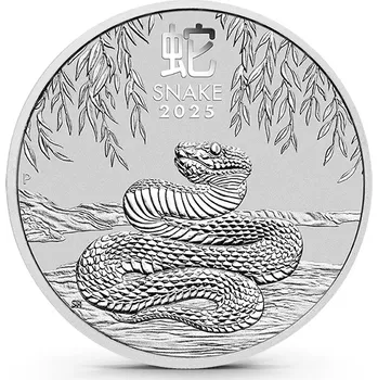 Perth Mint Stříbrná investiční mince Rok Hada 1/2 Oz | Lunar III | 2025 | 15,55 g