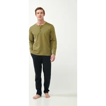 Pánské pyžamo Vamp - Pohodlné pánské pyžamo 21645 - Vamp olive martini XXL