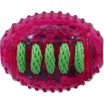 Rugby míč gumový růžový 8 cm