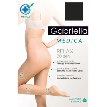 Dámské punčochy Gabriella Medica Relax 20 DEN Code 110 kolor:nero 3-m