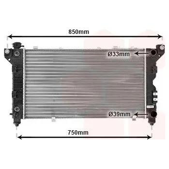 Motor automobilu Chladič, chlazení motoru VAN WEZEL 07002028