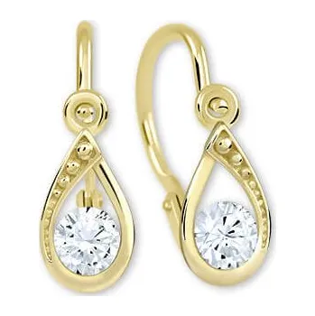 Náušnice Brilio Okouzlující zlaté náušnice s čirými krystaly 236 001 01016 + 2 měsíce na vrácení zboží