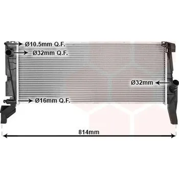 Motor automobilu Chladič, chlazení motoru VAN WEZEL 06012707