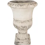 Béžový keramický květináč v antickém stylu se zdobením Shantay – 46x68 cm + doprava zdarma