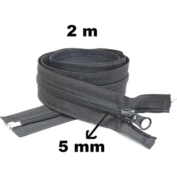 Zip Zip spirálový Dělitelný Grafitový 5 mm délka 200 cm
