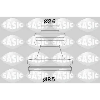 Manžeta ke kolu Sada měchů, hnací hřídel SASIC 2873723