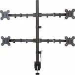 TECHLY 027521 Quadruple desk LED/LCD monitor arm 13-27 VESA 4x 10kg full motion