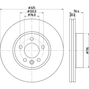 Brzdový kotouč Brzdový kotouč HELLA PAGID 8DD 355 132-211