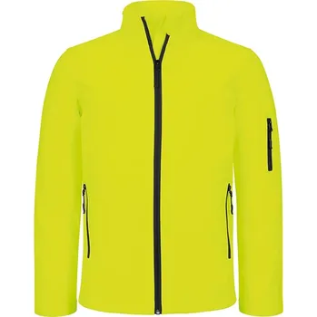 Pánská softshellová bunda Kariban Pánská softshell bunda bez kapuce Zářivá žlutá 4XL
