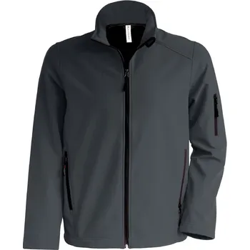 pracovní bunda Kariban Pánská softshell bunda bez kapuce Tmavě šedá XXL