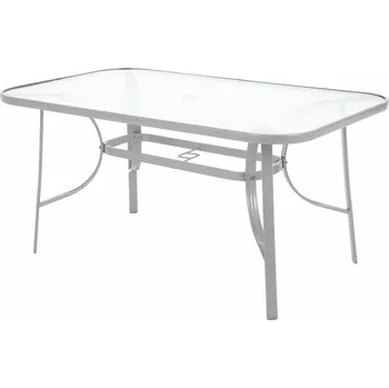Zahradní stůl Zahradní jídelní stůl ocel / sklo