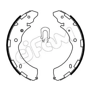 Brzdová čelist Sada brzdových čelistí CIFAM 153-269
