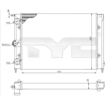 Chladič motoru Chladič, chlazení motoru TYC 737-0050
