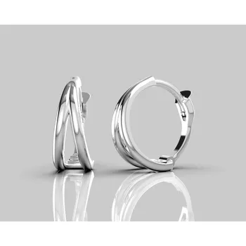 Náušnice Zlaté náušnice Telli - Bílé zlato Au 585/1000