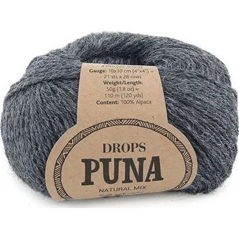 Příze Příze DROPS Puna natural mix 05 - tmavá šedá