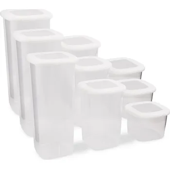 Dóza na potraviny Plastové dózy v sadě 9 ks na potraviny Fresco – Hermia ID_1669102