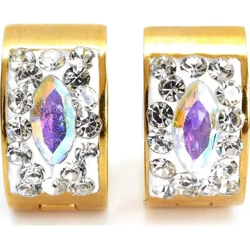 Náušnice Náušnice chirurgická ocel Swiny - Zlatá