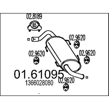 Auto-moto Zadní tlumič výfuku MTS 01.61095