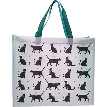 Nákupní taška Nákupní taška I Love My Cat - Elegantní černobílý design pro milovníky koček
