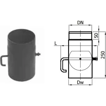 Karl Komínová klapka pro krbová kamna, průměr 120mm (síla 2mm) - černá