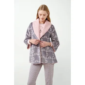 Dámský župan Vamp - Kabátek s potiskem 21483 - Vamp gray thunder l