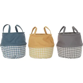 Organizér do auta Koš na špinavé prádlo DKD Home Decor Pepito Polyester (28 x 28 x 28 cm) (3 kusů)