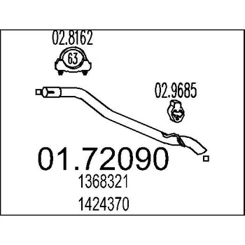Výfuková trubka Výfuková trubka MTS 01.72090