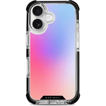 Pouzdro na mobilní telefon Odolný obal Mobiwear MagSafe Elite Bumper - Apple iPhone 16 - D032D Nachový odstín (Odolný kryt, pouzdro, obal Mobiwear Elite Bumper na mobil Apple iPhone 16 - D032D Nachový odstín, materiál Plast + TPU silikon + kov - zesílená ochrana telefonu, podpora)