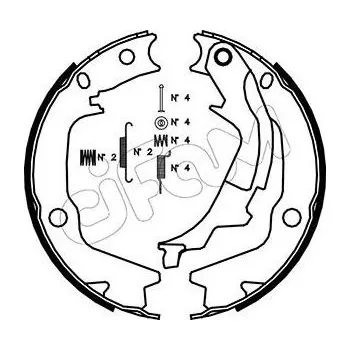 Lanko parkovací brzdy Sada brzdových čelistí, parkovací brzda CIFAM 153-186K