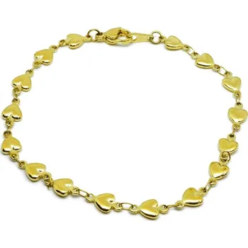 Náramek Náramek z chirurgické oceli srdíčka Geminy - 24 cm