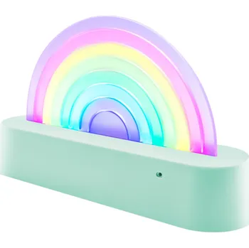 Dřevěná hračka Tančící lampa Duha mentolová