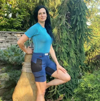 Dámské kraťasy Modro-černé dámské funkční outdoorové kraťasy Velikost: XS