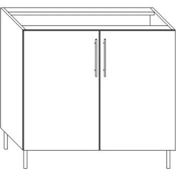 Kuchyňská skříňka Spodní skříňka S90 EKO PLUS Dekor: Dub natur (dub sonoma)