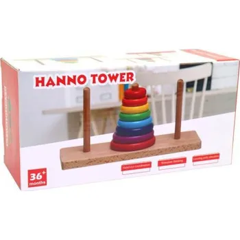 Hračka pro nejmenší Dřevěná věž, 21 x 11 x 8 cm