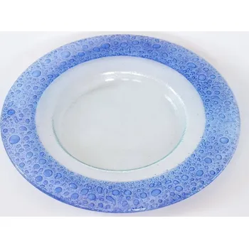 Svícen Skleněný svícen kulatý 28 cm