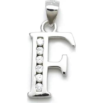 Přívěsek Přívěsek písmena s kamínky - F