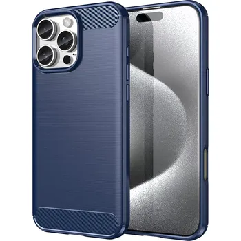 Pouzdro na mobilní telefon Kryt iPhone 16 Pro Armored Carbon modrý