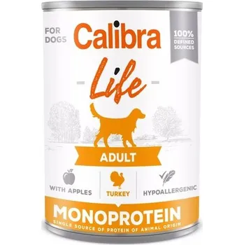 Krmivo pro psa Calibra Dog Life konz.Adult Turkey with apples&nbsp;400g Výhodné balení 6 kusů