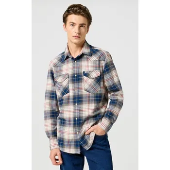 Pánská košile Košile Wrangler WESTERN SHIRT NAVY RED Velikost: M