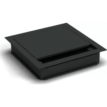 Průchodka kabelů Next do stolu hranatá délka 120 mm - černá