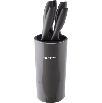 Kuchyňský nůž Sada nožů Alpina ve stojanu 6 ks černá ED-219016cern