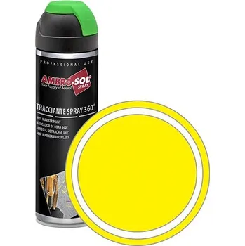 Autolak AMBRO-SOLBarva ve spreji značkovací 360° MARKER PAINT 500 ml, žlutá AS.V403GIALLOF
