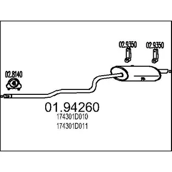 Auto-moto Zadní tlumič výfuku MTS 01.94260