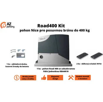 Road400 Kit - pohon Nice Road400 pro posuvné brány do 400 kg