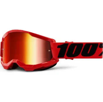 Motocyklové brýle 100% brýle STRATA 2 Goggle - Red - Mirror Red Lens