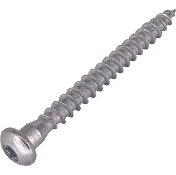Vrut HPM TEC RAPI-TEC 5,0x50/45 - stavební vrut do tesařského kování, pozink, půlkulatá hlava s osazením, TORX T20