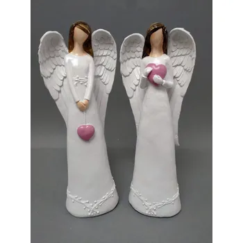 Vánoční dekorace Prodex Import Anděl bílý se srdíčkem