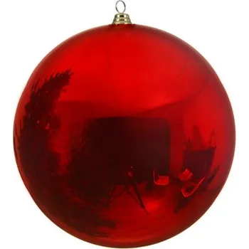 Vánoční ozdoba Vánoční plastová ozdoba červená, 40 cm