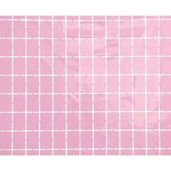 Party dekorace GODAN PÁRTY ČTVERCOVÝ ZÁVĚS 100x200 cm - pastelově růžový
